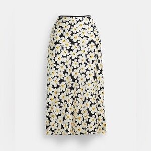 Coach Long Floral Midi Skirt